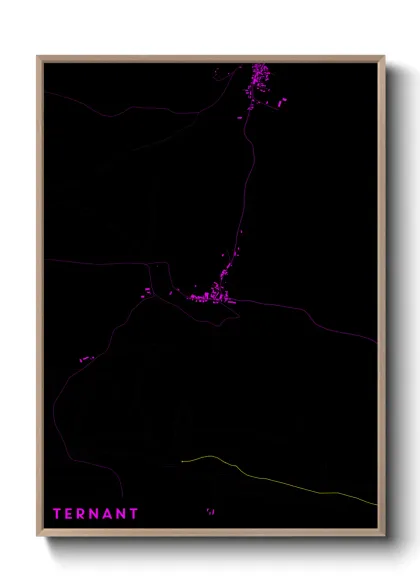 Une affiche de carte sur Ternant