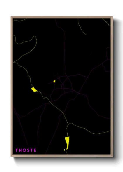 Une affiche de carte sur Thoste