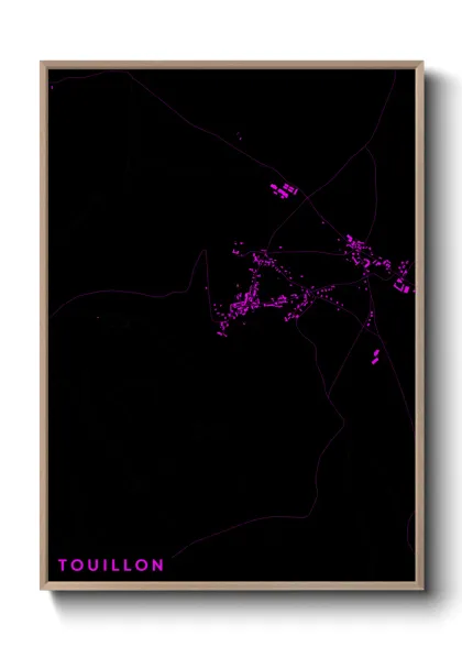 Une affiche de carte sur Touillon