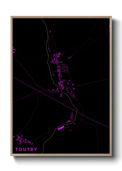 Une affiche de carte sur Toutry