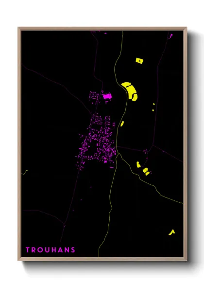 Une affiche de carte sur Trouhans