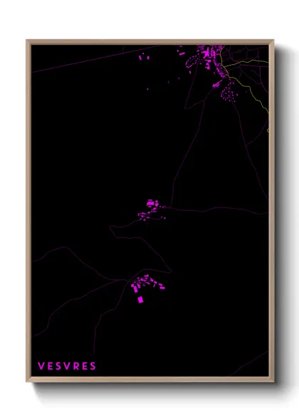 Une affiche de carte sur Vesvres