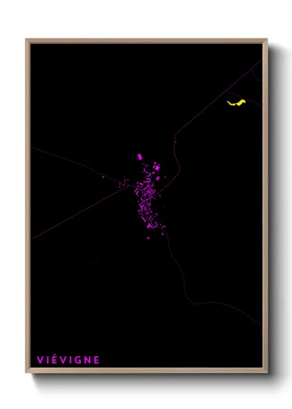 Une affiche de carte sur Viévigne