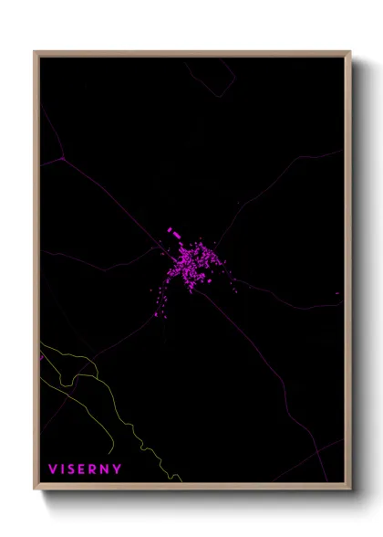 Une affiche de carte sur Viserny