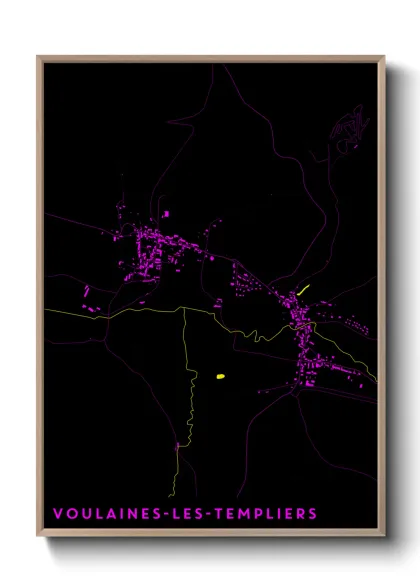 Une affiche de carte sur Voulaines-les-Templiers