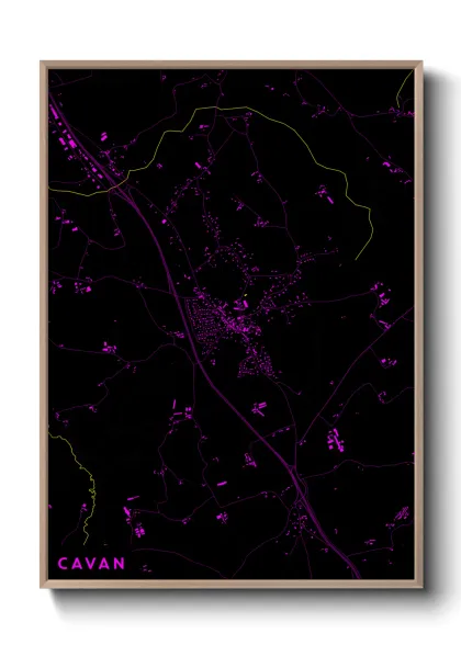 Une affiche de carte sur Cavan