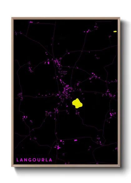 Une affiche de carte sur Langourla