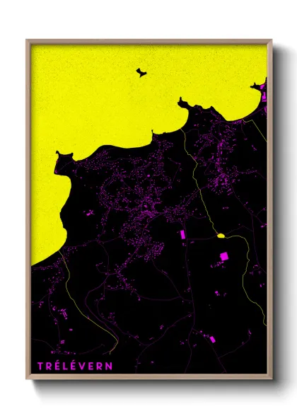 Une affiche de carte sur Trélévern