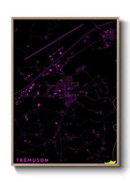 Une affiche de carte sur Trémuson