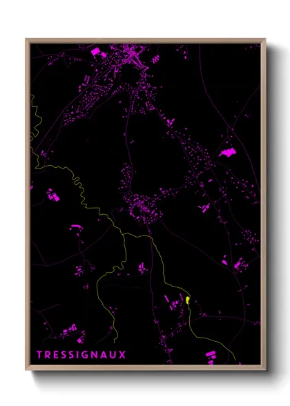 Une affiche de carte sur Tressignaux
