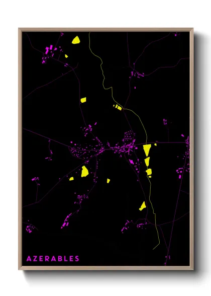 Une affiche de carte sur Azerables