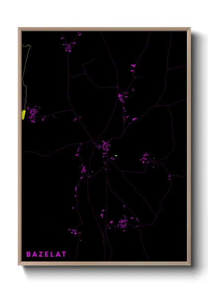 Une affiche de carte sur Bazelat