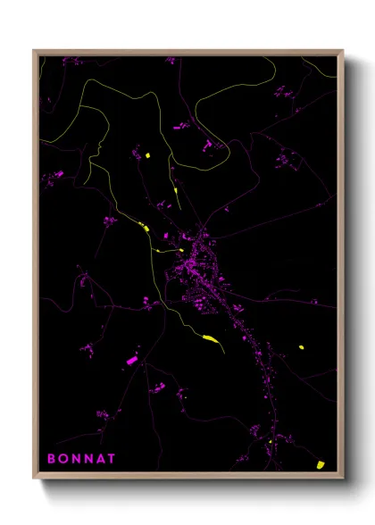 Une affiche de carte sur Bonnat