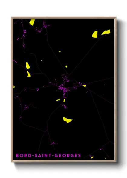 Une affiche de carte sur Bord-Saint-Georges