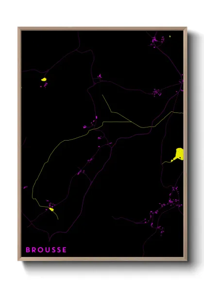 Une affiche de carte sur Brousse