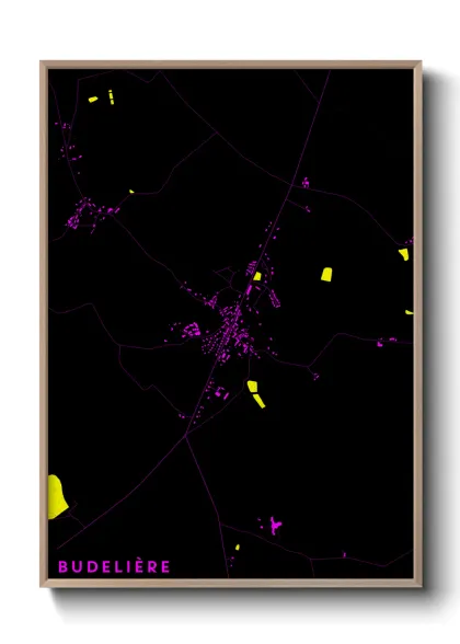 Une affiche de carte sur Budelière