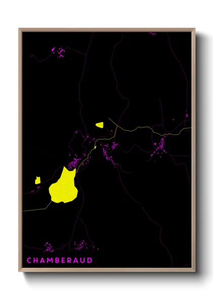 Une affiche de carte sur Chamberaud