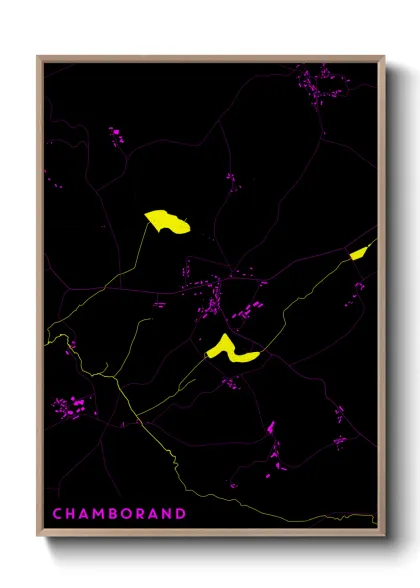 Une affiche de carte sur Chamborand