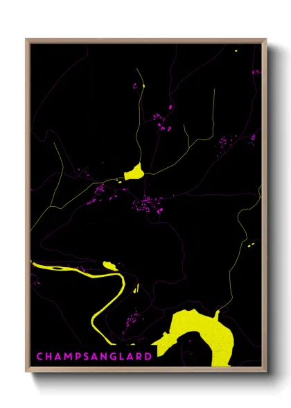 Une affiche de carte sur Champsanglard