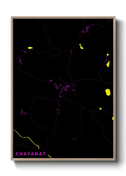 Une affiche de carte sur Chavanat