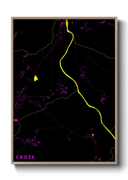 Une affiche de carte sur Croze