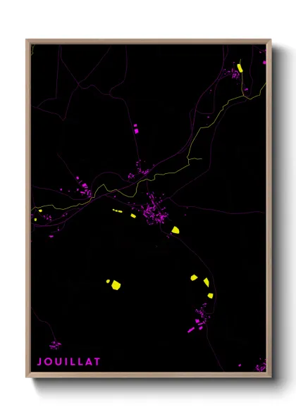 Une affiche de carte sur Jouillat