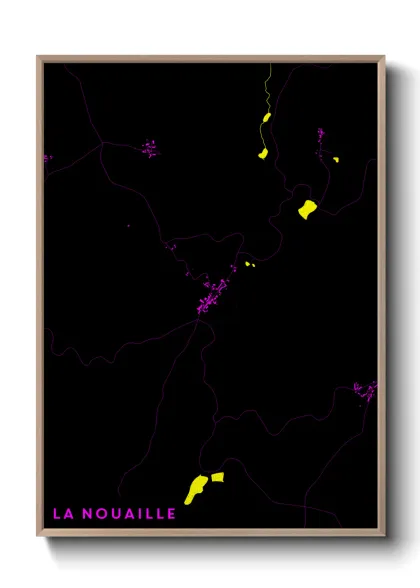 Une affiche de carte sur La Nouaille