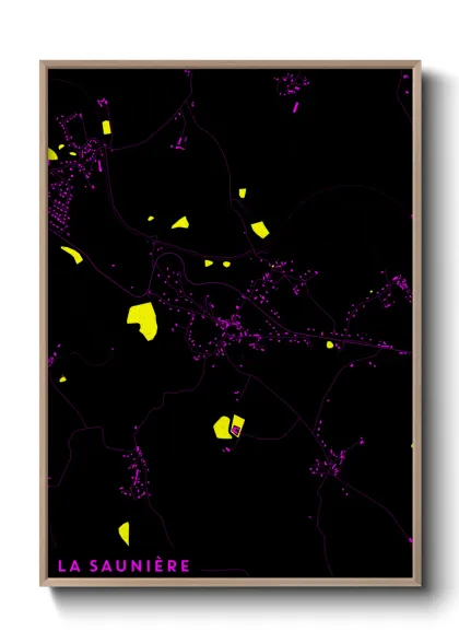 Une affiche de carte sur La Saunière