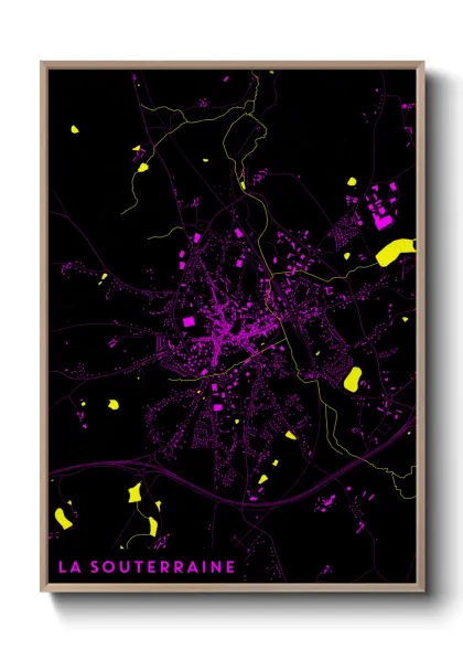 Une affiche de carte sur La Souterraine