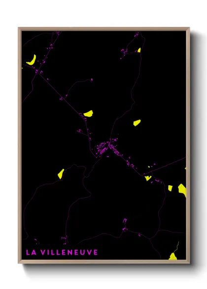 Une affiche de carte sur La Villeneuve