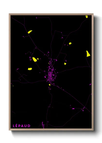 Une affiche de carte sur Lépaud