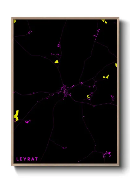 Une affiche de carte sur Leyrat