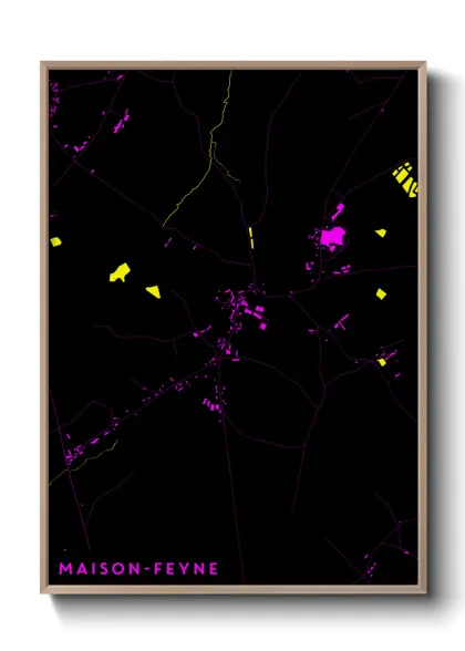 Une affiche de carte sur Maison-Feyne