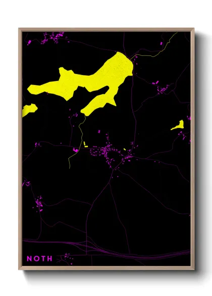 Une affiche de carte sur Noth