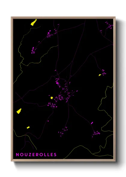 Une affiche de carte sur Nouzerolles
