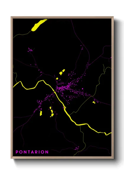 Une affiche de carte sur Pontarion