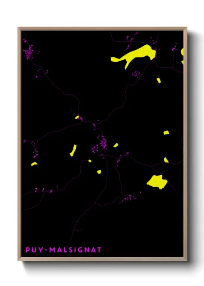 Une affiche de carte sur Puy-Malsignat