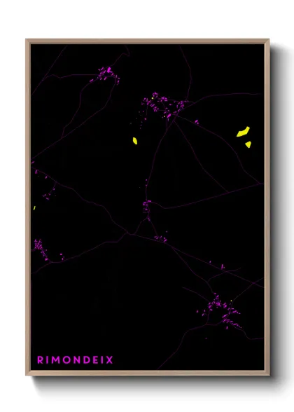 Une affiche de carte sur Rimondeix