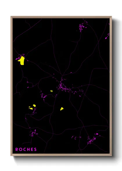 Une affiche de carte sur Roches