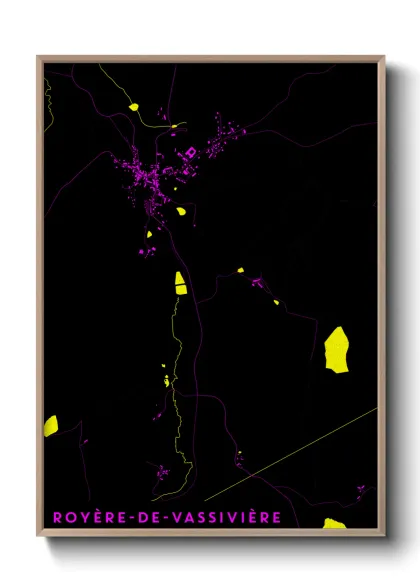 Une affiche de carte sur Royère-de-Vassivière