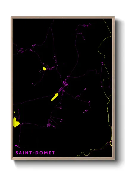Une affiche de carte sur Saint-Domet