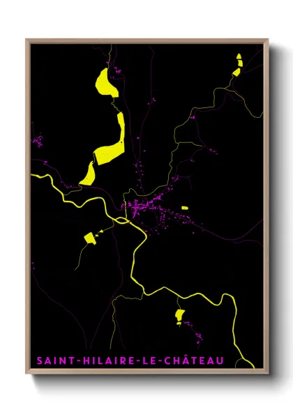 Une affiche de carte sur Saint-Hilaire-le-Château