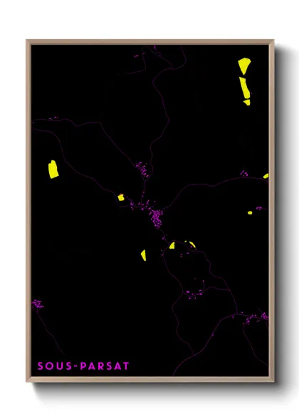Une affiche de carte sur Sous-Parsat