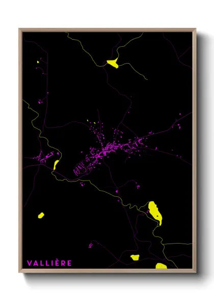 Une affiche de carte sur Vallière