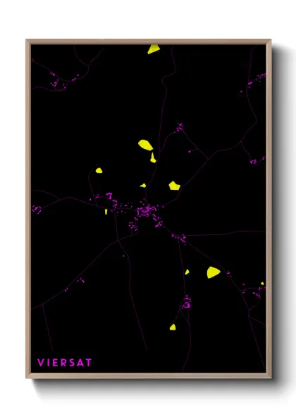 Une affiche de carte sur Viersat