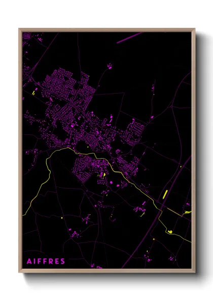 Une affiche de carte sur Aiffres