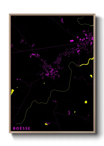 Une affiche de carte sur Boësse