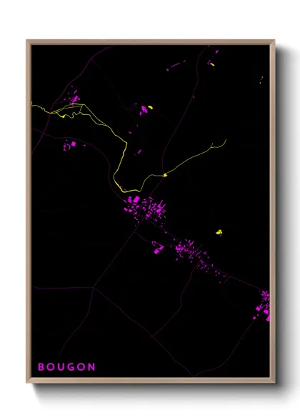 Une affiche de carte sur Bougon