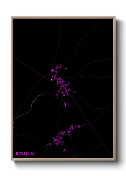 Une affiche de carte sur Bouin