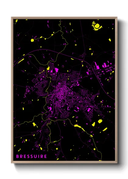Une affiche de carte sur Bressuire